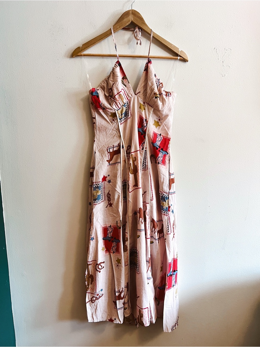 Fashion Nova Light Pink Rodeo Ready Halter Dress